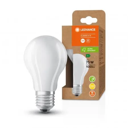 Ledvance E27 Besonders effiziente LED Lampe Classic matt 5W wie 75W 3000K warmweißes Licht für die Wohnung Angebot